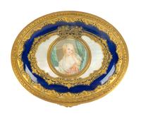 A French Gilt Metal and Enamel Table Casket with Portrait Medallion — 19TH CENTURY