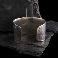Early Navajo Stamped and Chiseled Ingot Cuff Bracelet