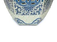 A Near Pair of Chinese Export Porcelain Octagonal Garden Seats