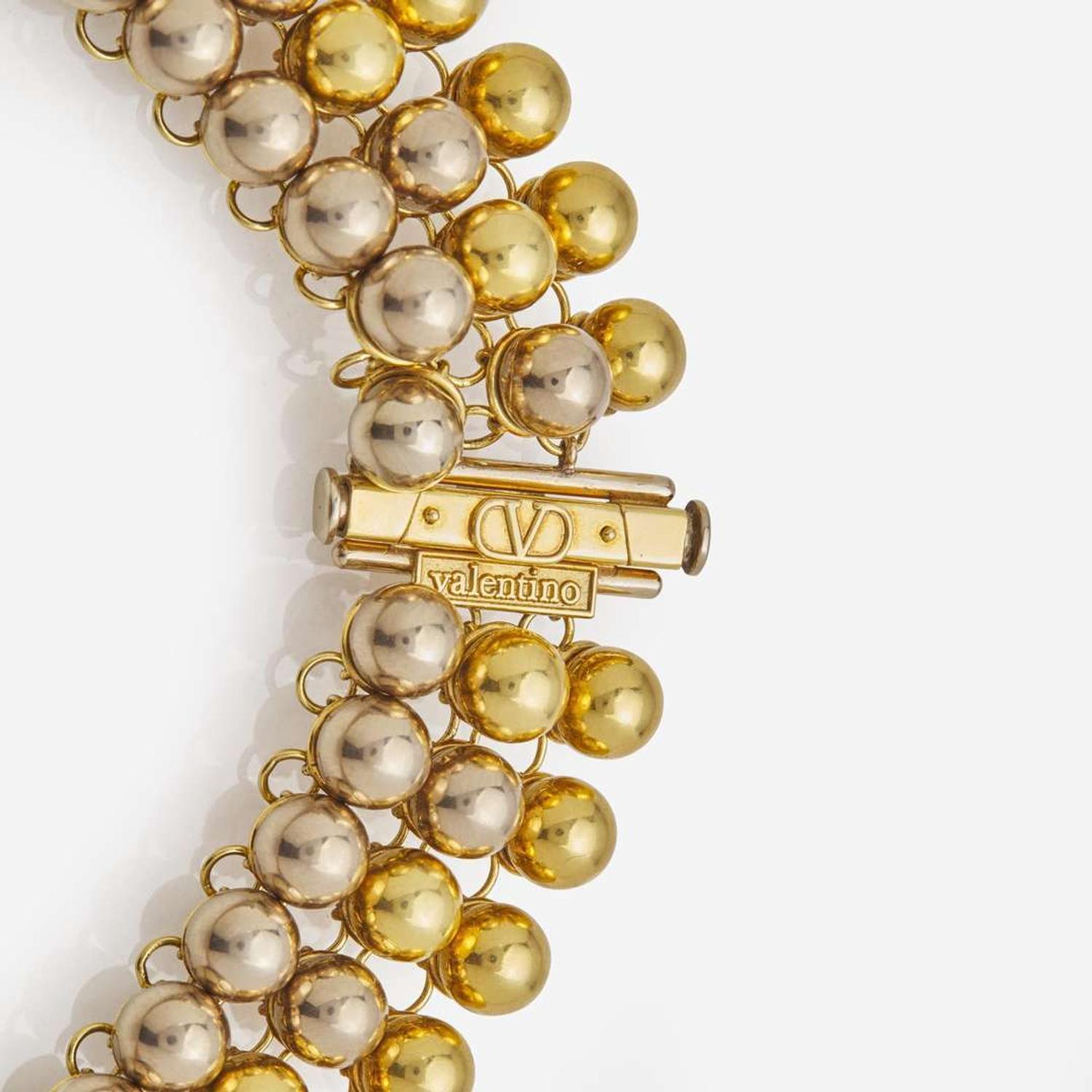 A Two-Tone Gold Valentino Necklace c. 1970's