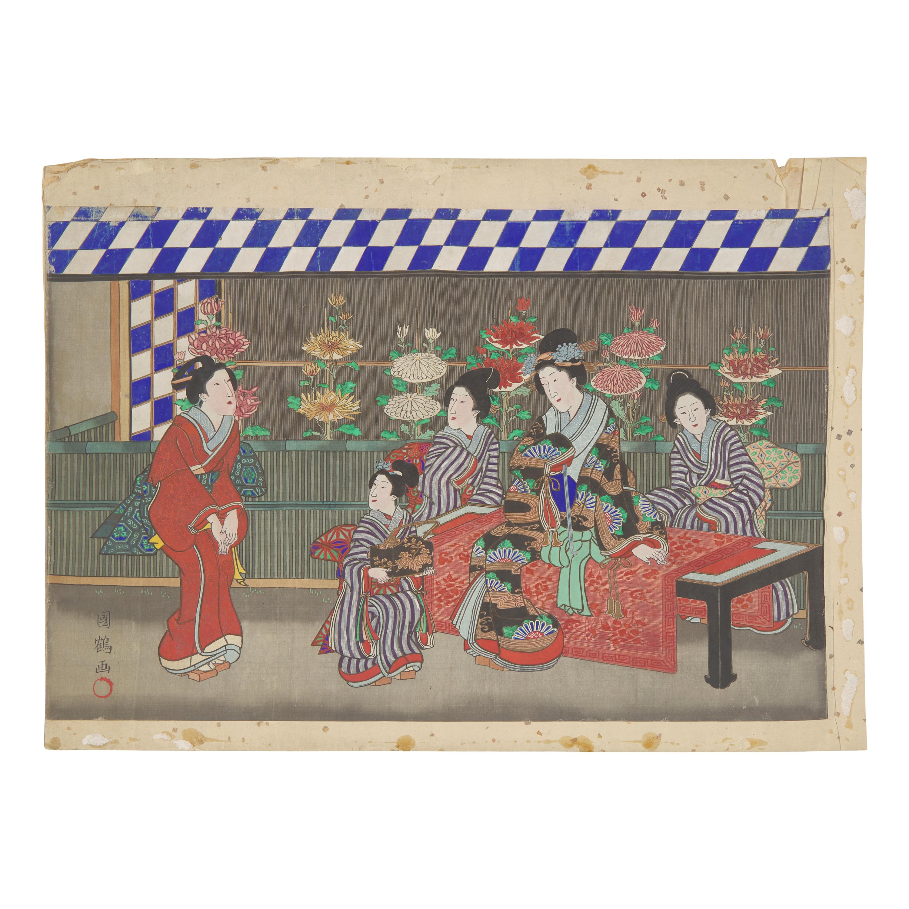 Utagawa Kunitsuru (Toyoshige II), Bijin, Meiji Period — 歌川国鶴（1807–1878）