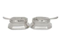 A Pair of Queen Anne Britannia Silver Trencher Salts