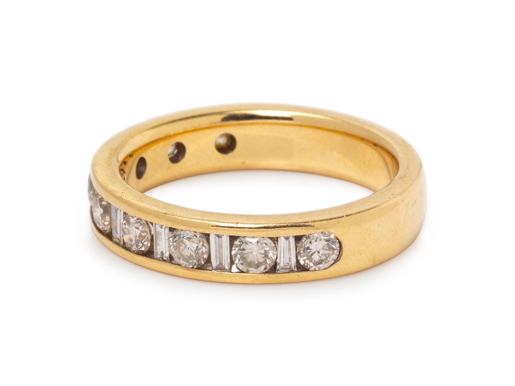 A 14 Karat Yellow Gold Diamond Ring,