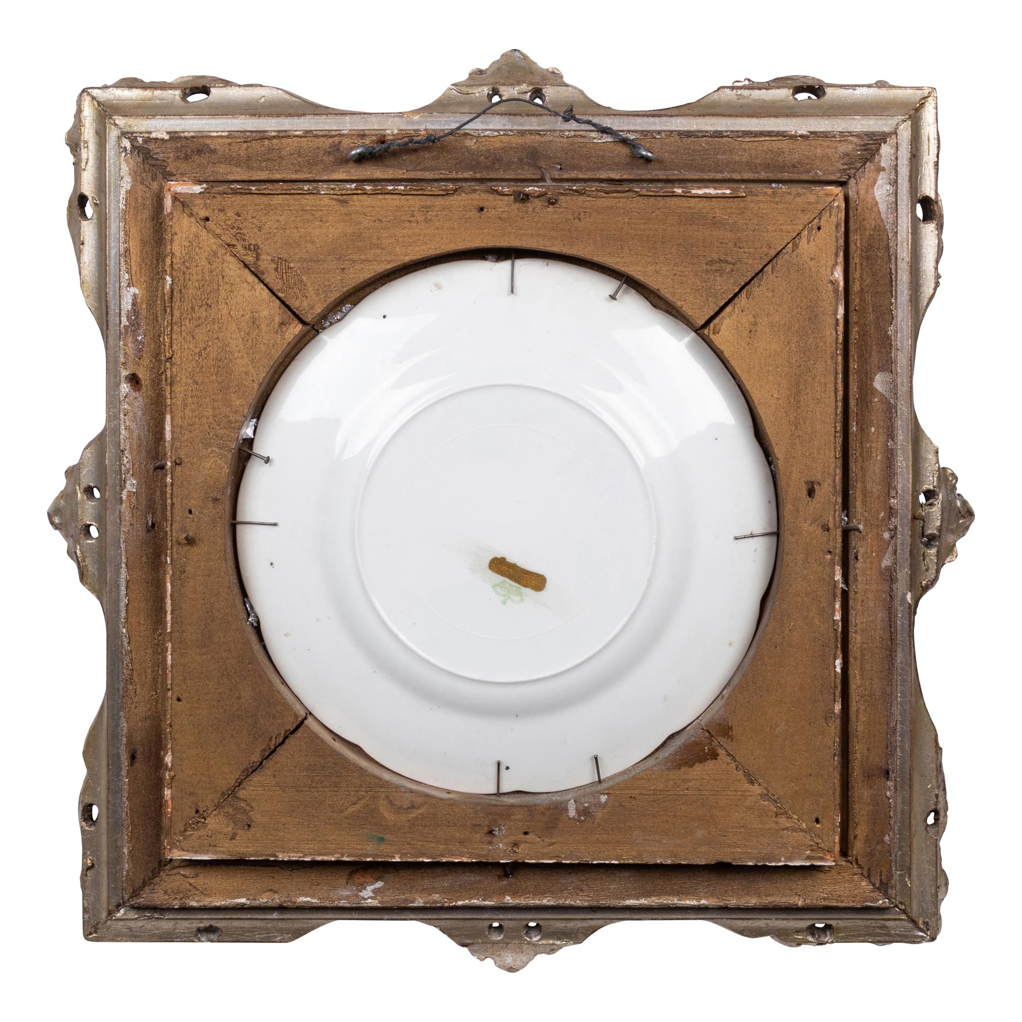 A Pair of Vienna Porcelain Cabinet Plates in Giltwood Frames