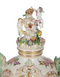 A Large Berlin (K.P.M.) Porcelain Urn and Cover