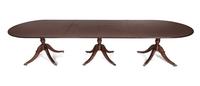A Regency Style Mahogany Three-Pedestal Dining Table — LATE 19TH CENTURY
