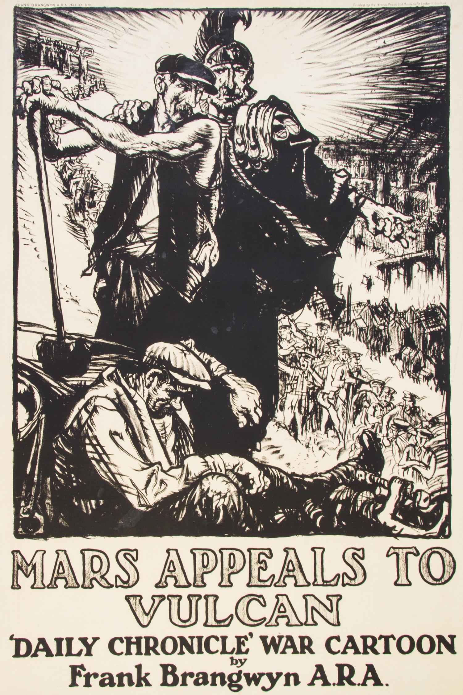(WWI POSTERS) BRANGWYN, FRANK, Sir. Three WWI propaganda posters.