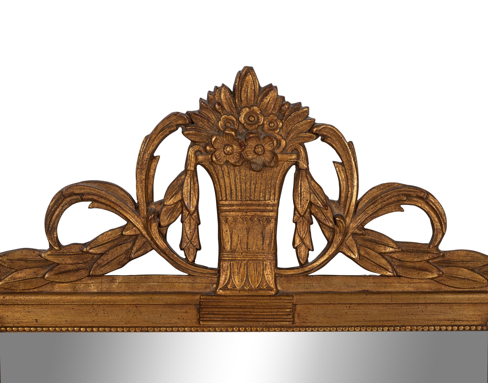 A Continental Style Giltwood Mirror