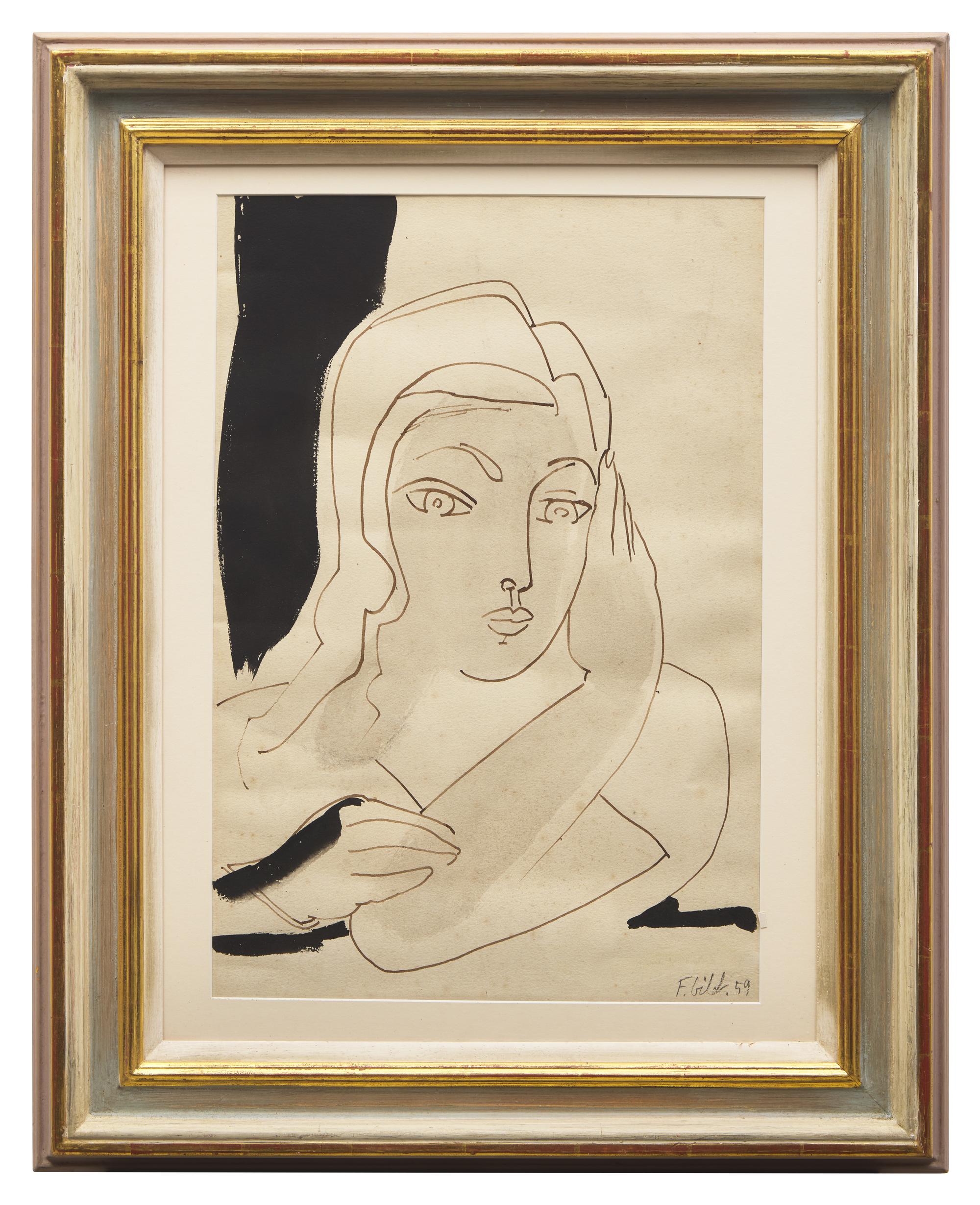 Jeune Fille Pensive , 1959