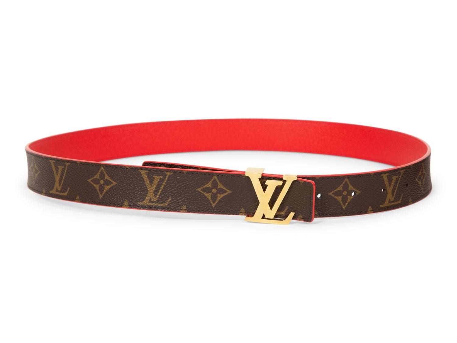 Two Designer Belts: One Louis Vuitton, One Gucci