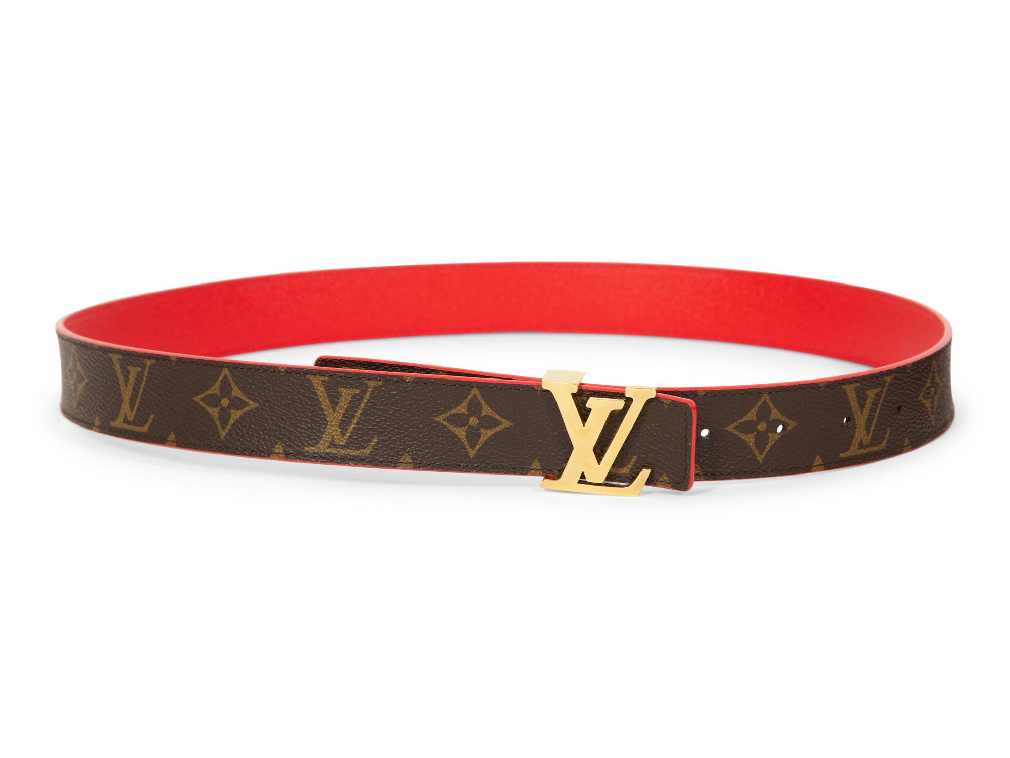 Two Designer Belts: One Louis Vuitton, One Gucci