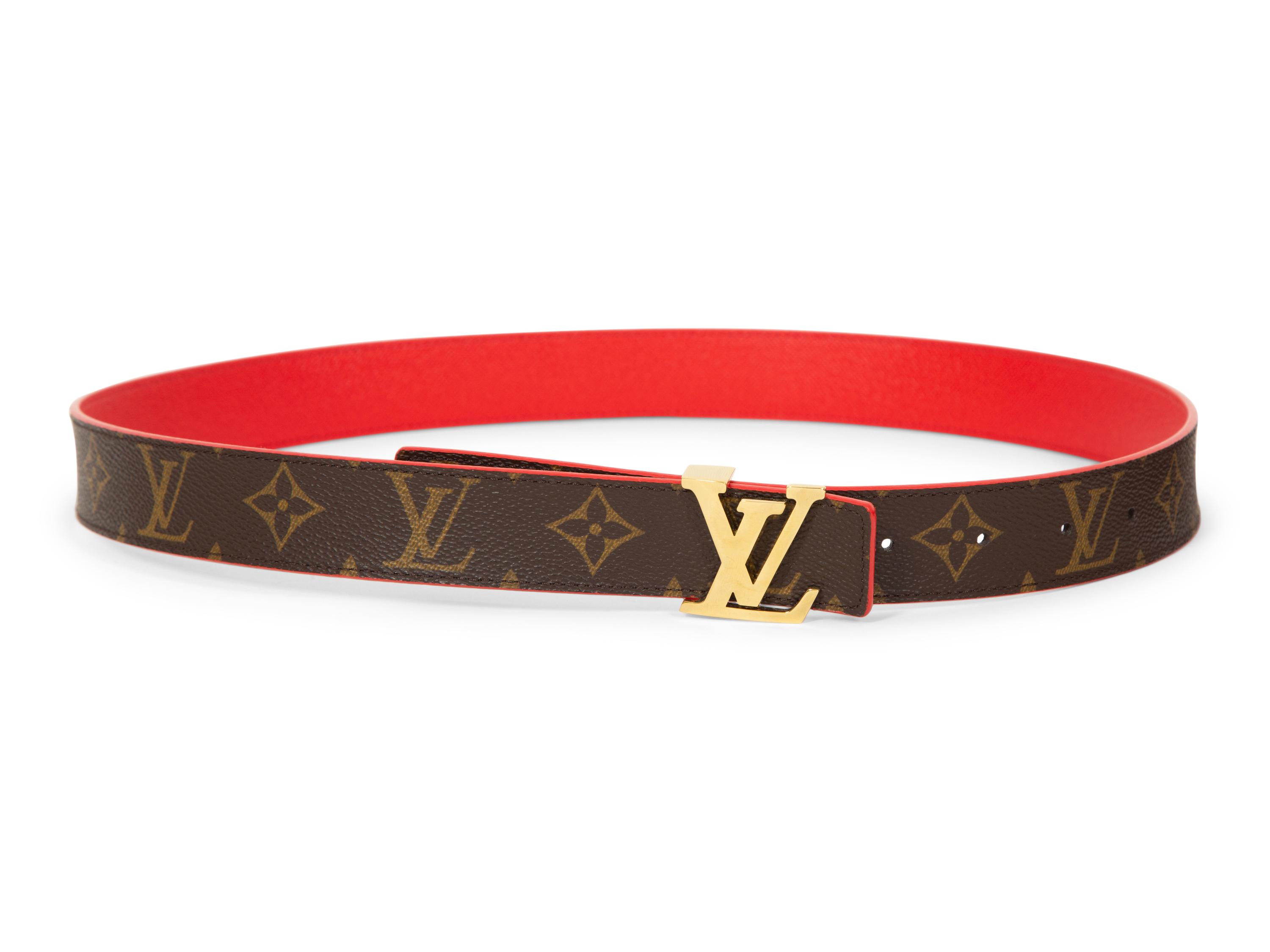 Two Designer Belts: One Louis Vuitton, One Gucci