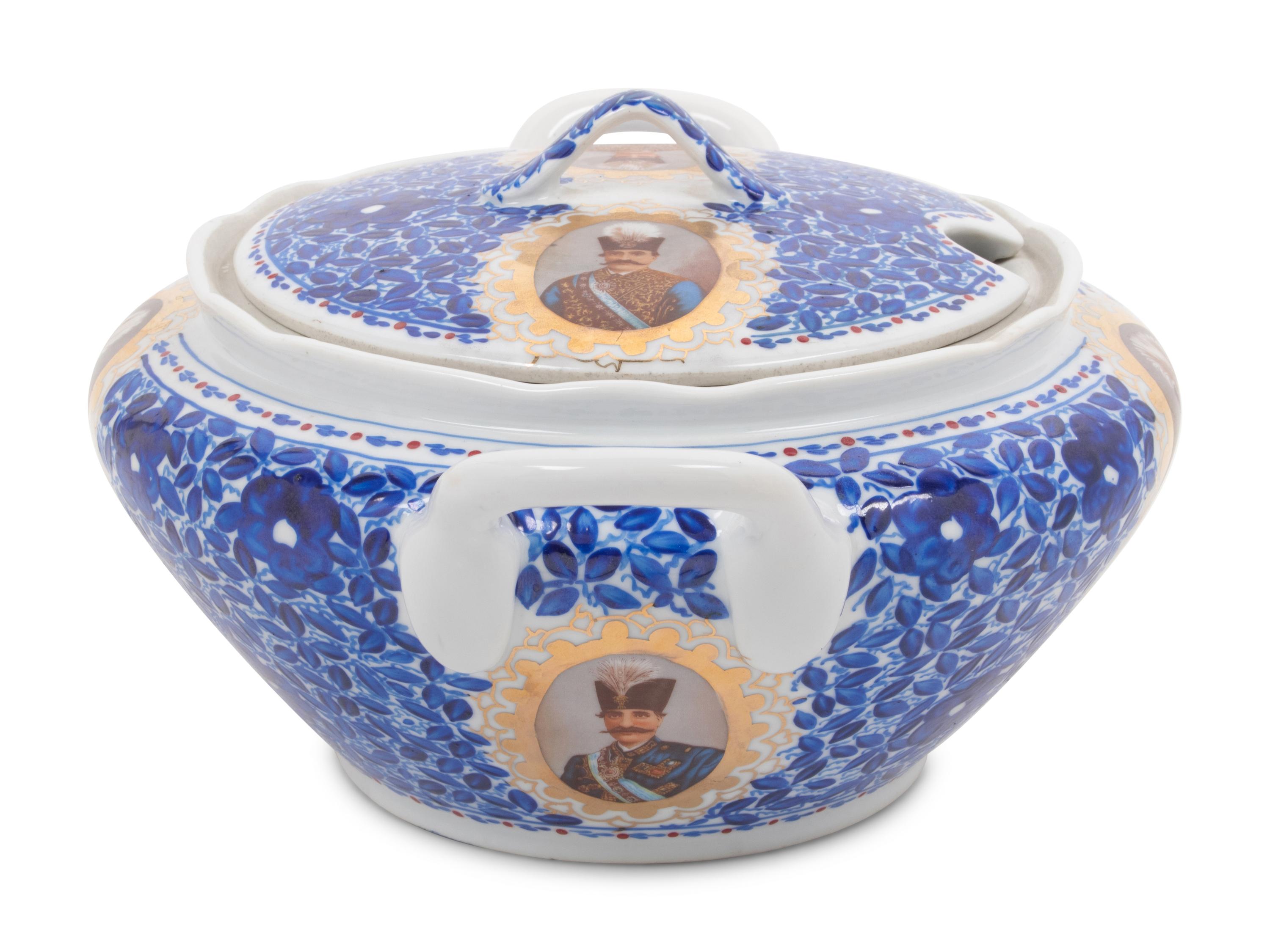 A Persian Market Porcelain Tureen