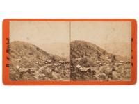 [MINING - ARIZONA]. MITCHELL, D.F., photographer. A group of 3 stereoviews, incl. images of Peck Mill & Ledge and Tiger Camp in the Bradshaw mountains. Prescott, Arizona Territory: ca 1880s.