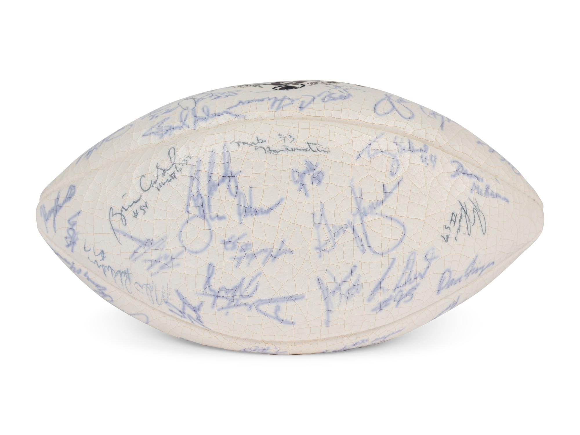 A 1984 Chicago Bears Team Signed Autograph Football from The Collection of Sports Super Agent Steve Zucker (Beckett Authentication Services Letter),