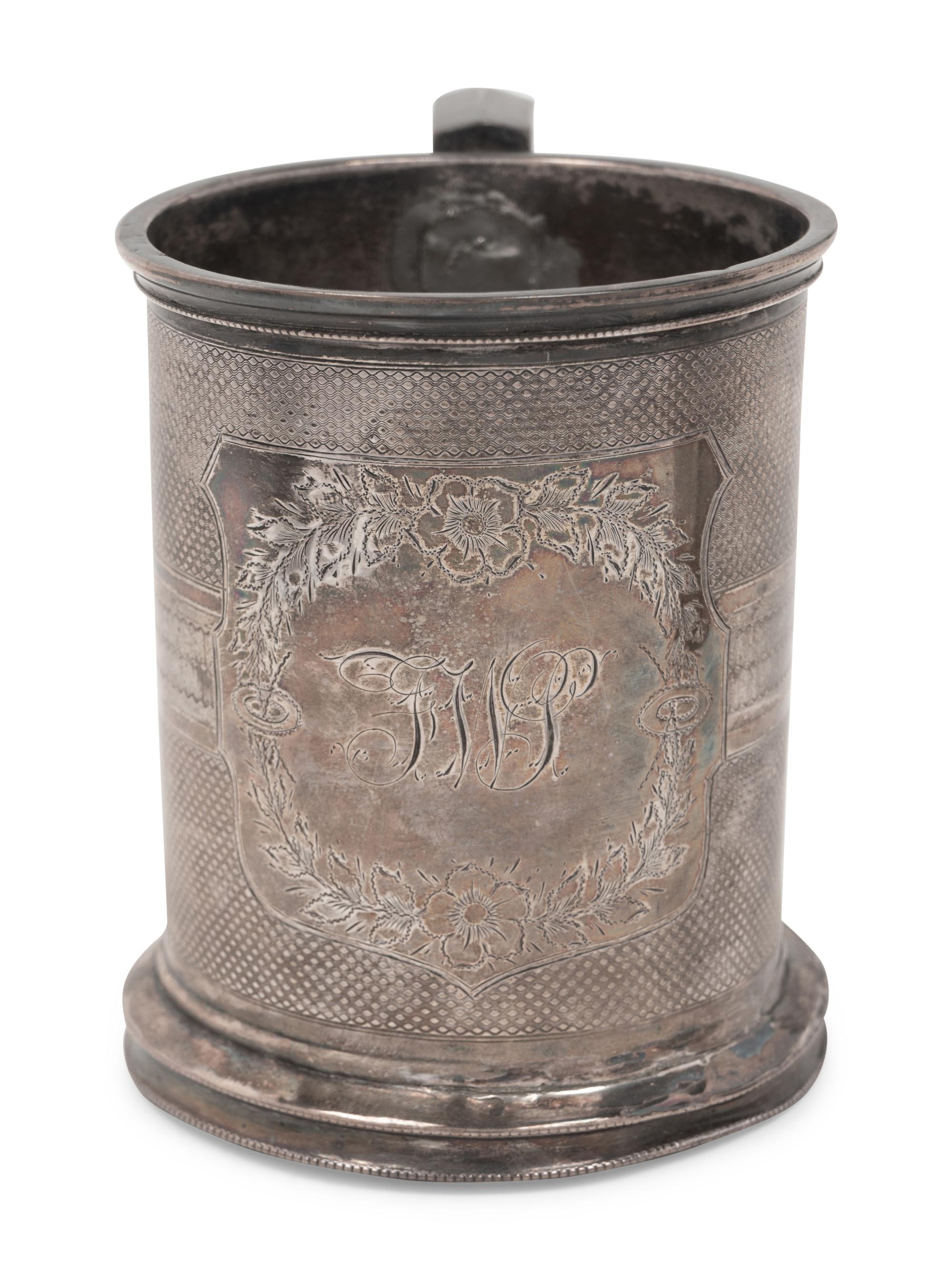 Three American Silver Mugs and Beakers