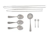 Eight Chinese Export Silver Serving Articles