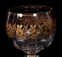 A Group of Gilt Decorated and Etched Glass Table Articles