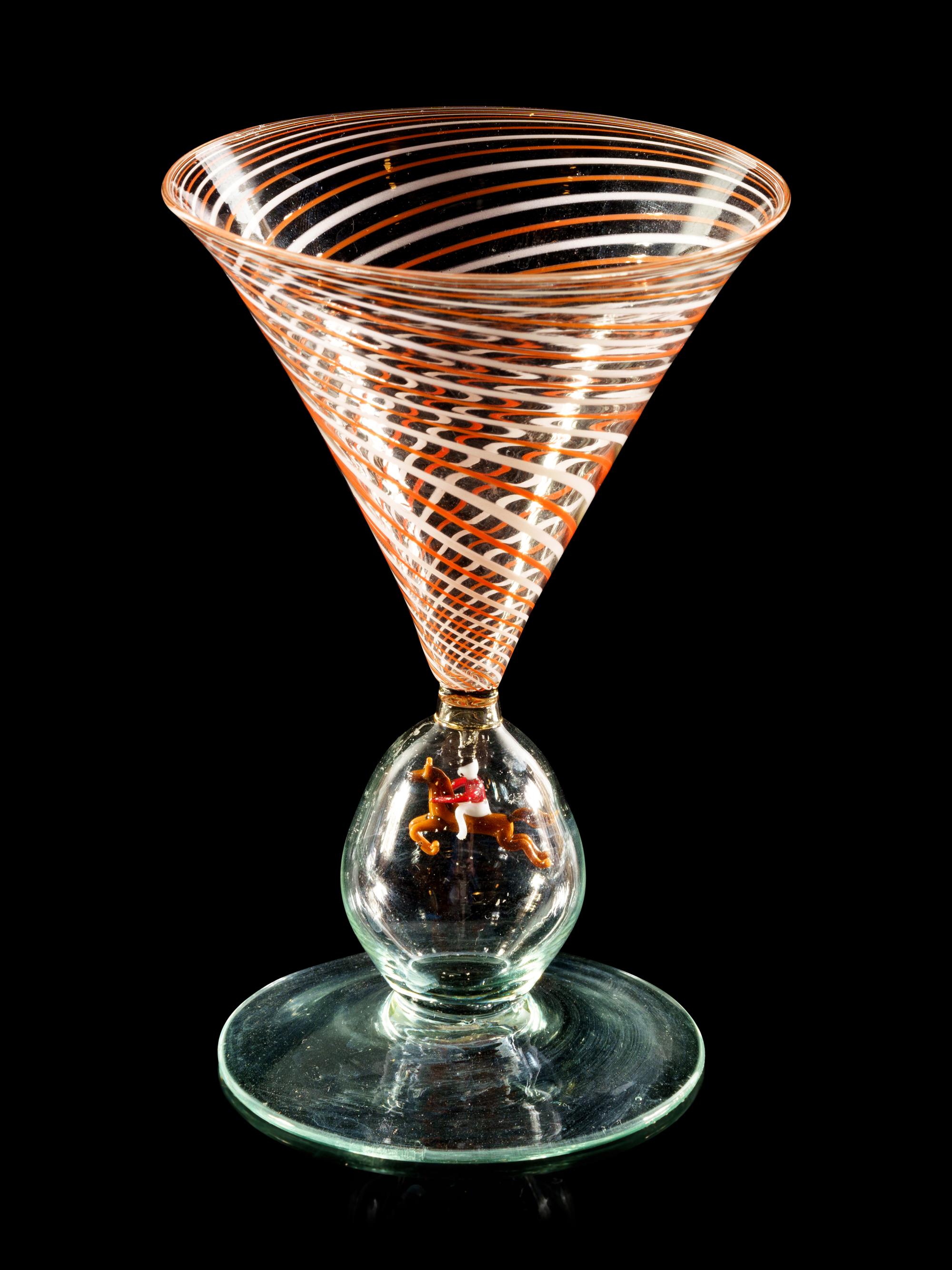A Set of Twenty-Three Murano Glass Cocktail Glasses
