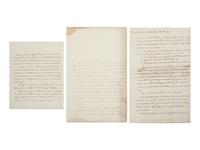 [PRIVATEERS]. A group of 4 documents signed relating to American shipping losses and privateering and American.