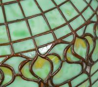 A Tiffany Studios Favrile Glass and Bronze Pomegranate Lamp — EARLY 20TH CENTURY