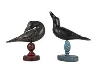 A Pair of Folk Art Crows by Dallas J. Valley