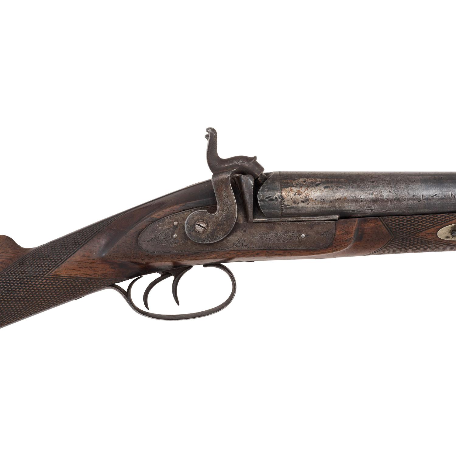 Belgian 8 Bore Percussion Double Barrel Shotgun