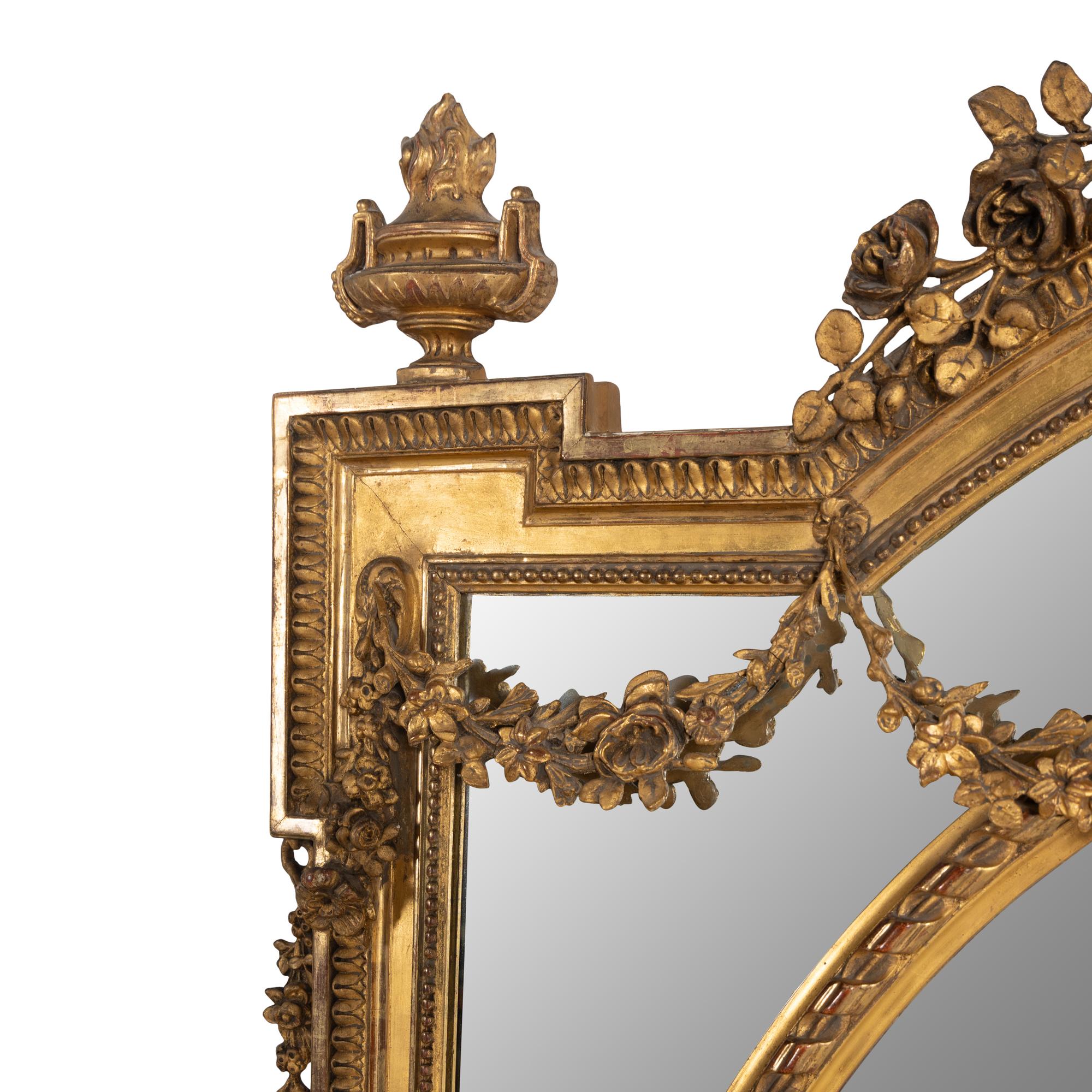 A Large French Giltwood Mirror