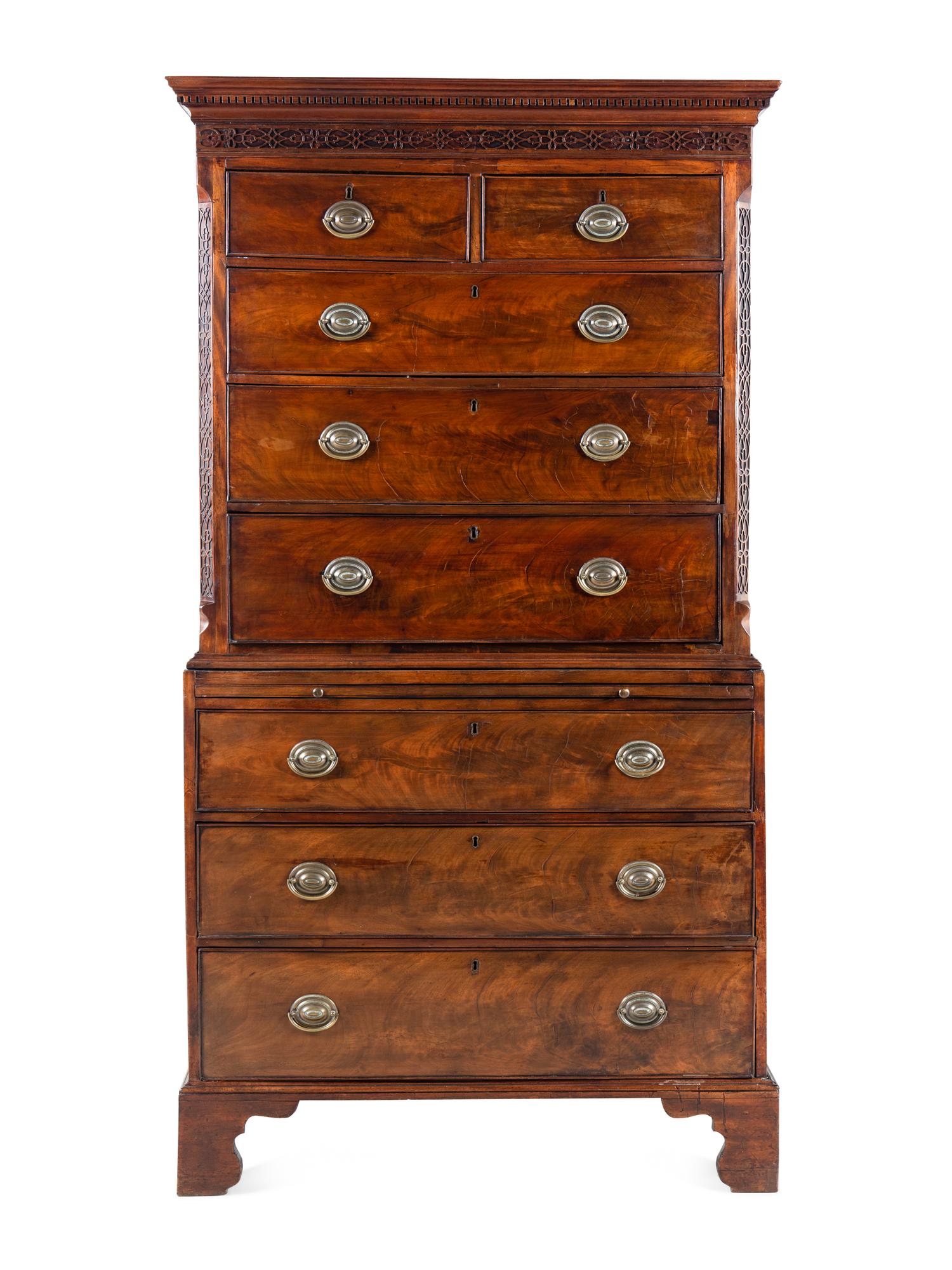 A George III Mahogany Chest-on-Chest
