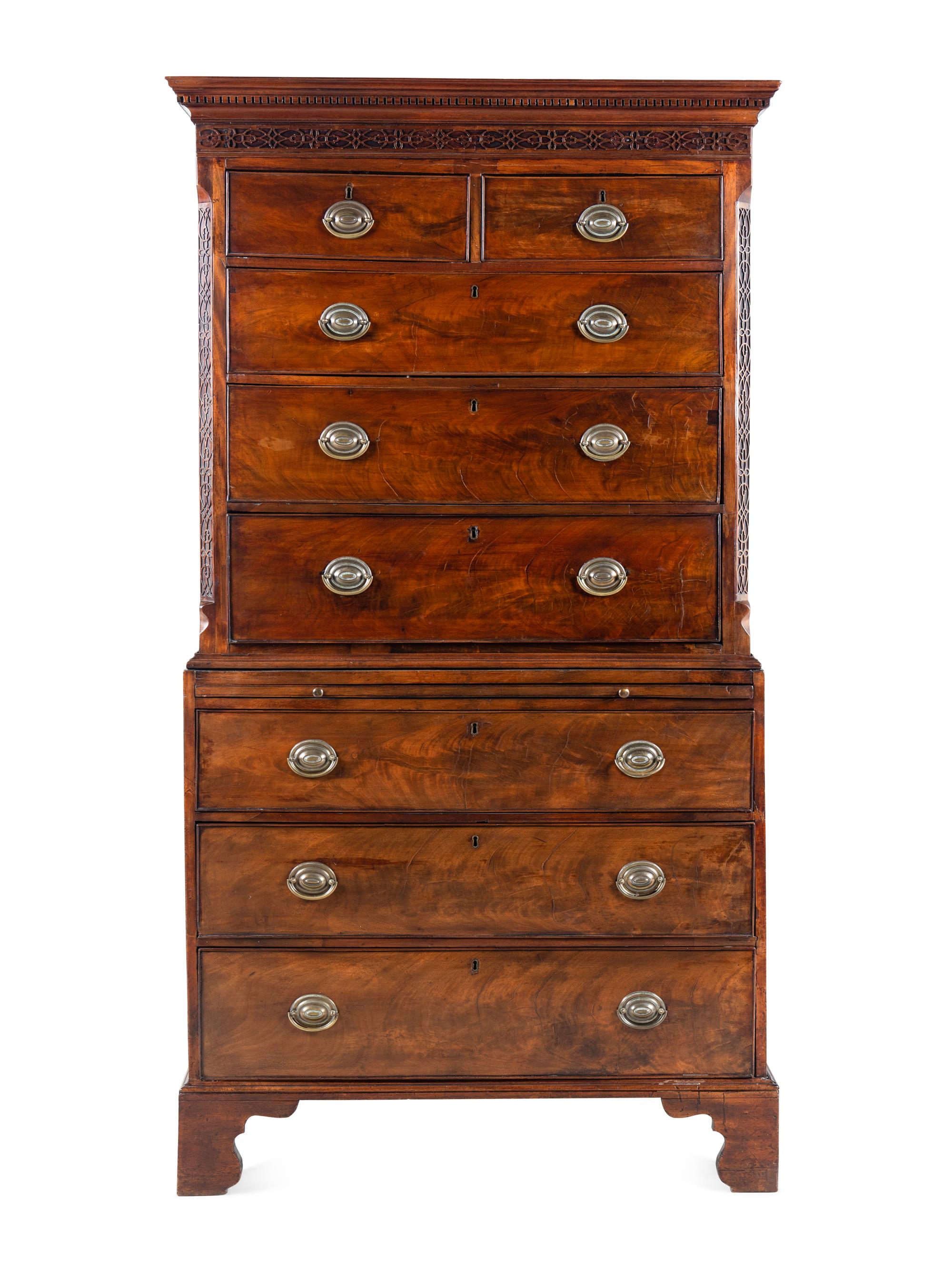 A George III Mahogany Chest-on-Chest