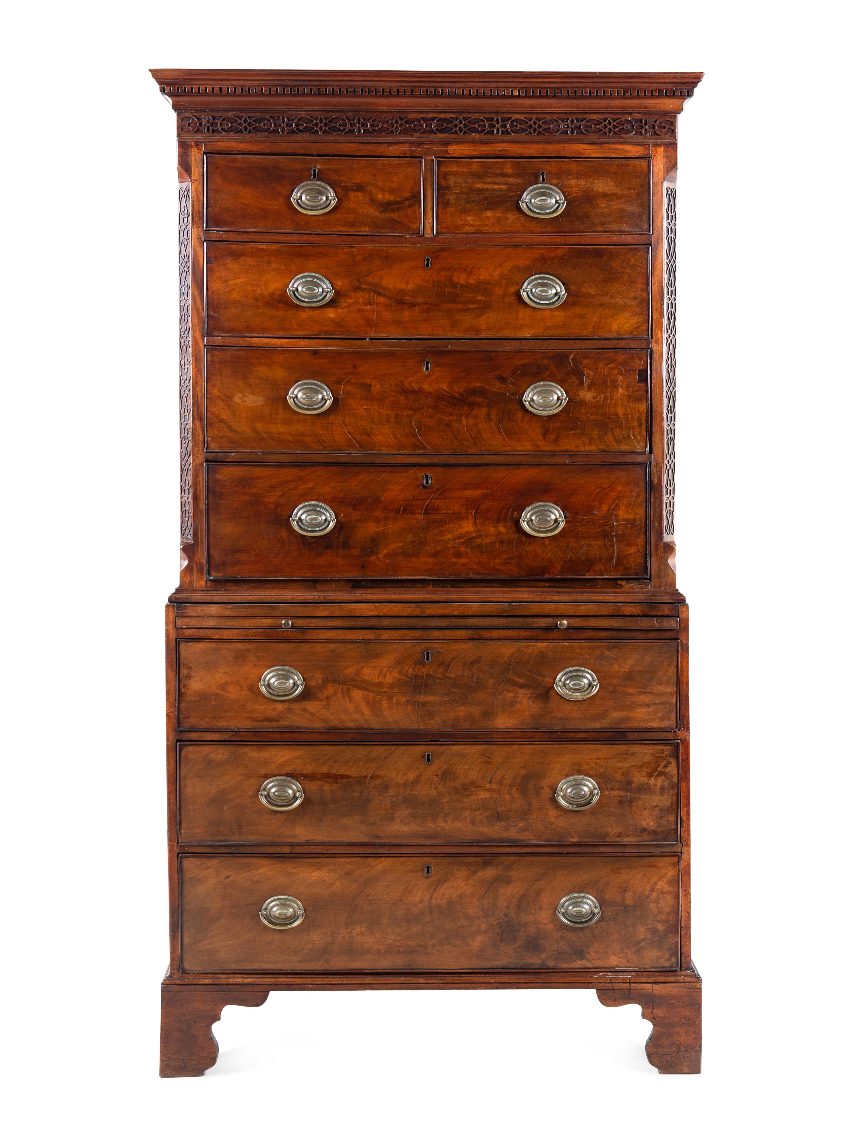 A George III Mahogany Chest-on-Chest
