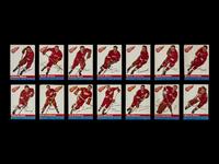 A Collection of Detroit Red Wings 1954 Topps Hockey Cards (14)