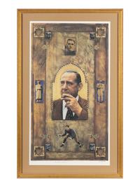 A Group of Notre Dame Artworks Including a Signed Heisman Trophy Lithograph