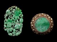 Four Chinese Hardstone, Jade, and Jadeite Jewelry