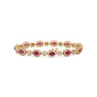 Ruby, Diamond, and Yellow Gold Bracelet