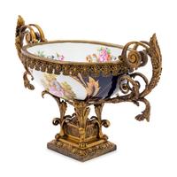 A Large Sèvres Style Gilt Metal Mounted Porcelain Centerpiece Bowl