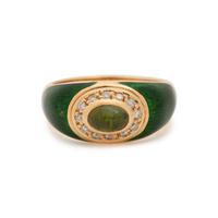 FABERGÉ, PERIDOT, DIAMOND AND ENAMEL RING