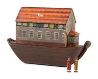 A Large Noah’s Ark with Lift-Off Cover and Large Number of Paired Animals