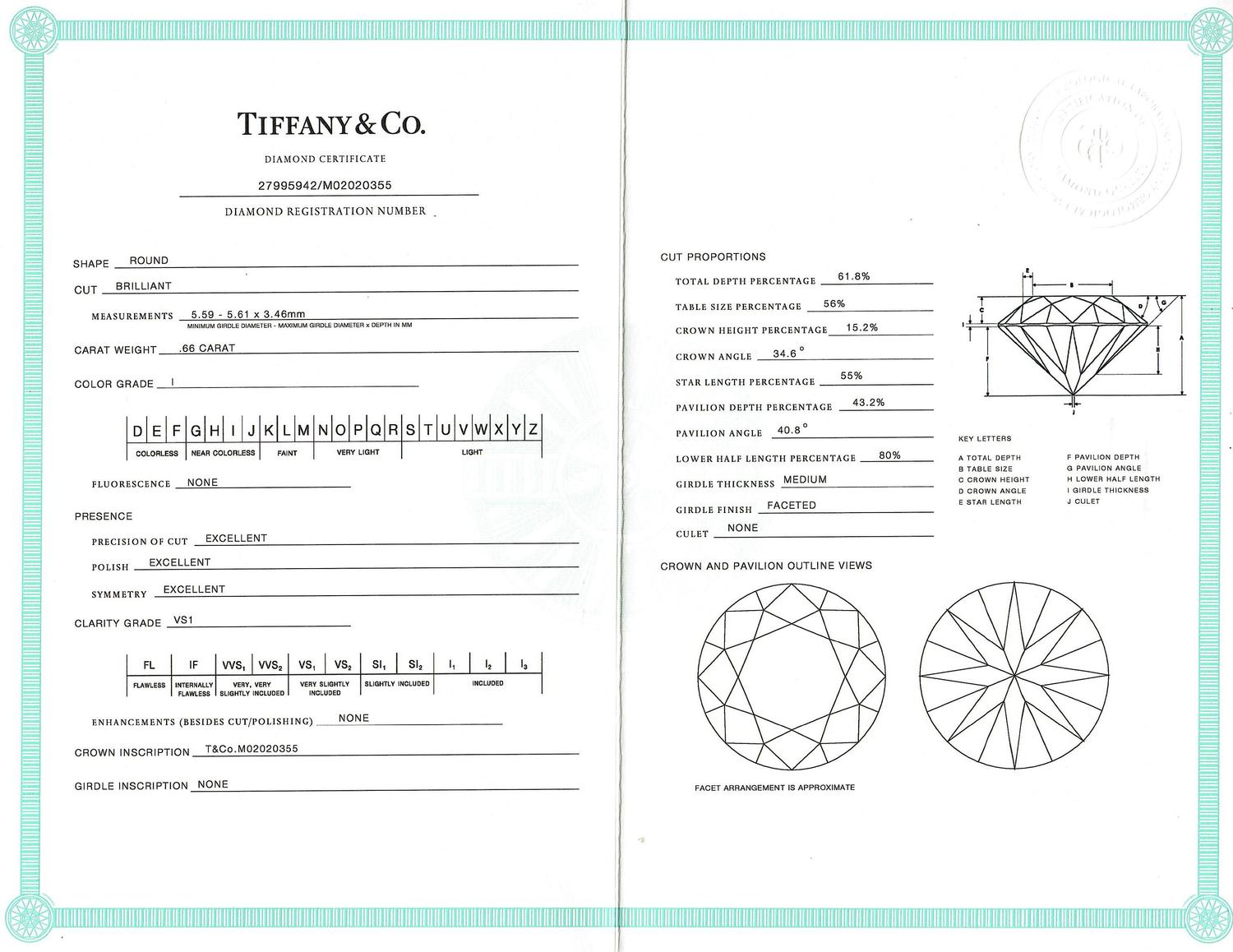 TIFFANY & CO., DIAMOND RING