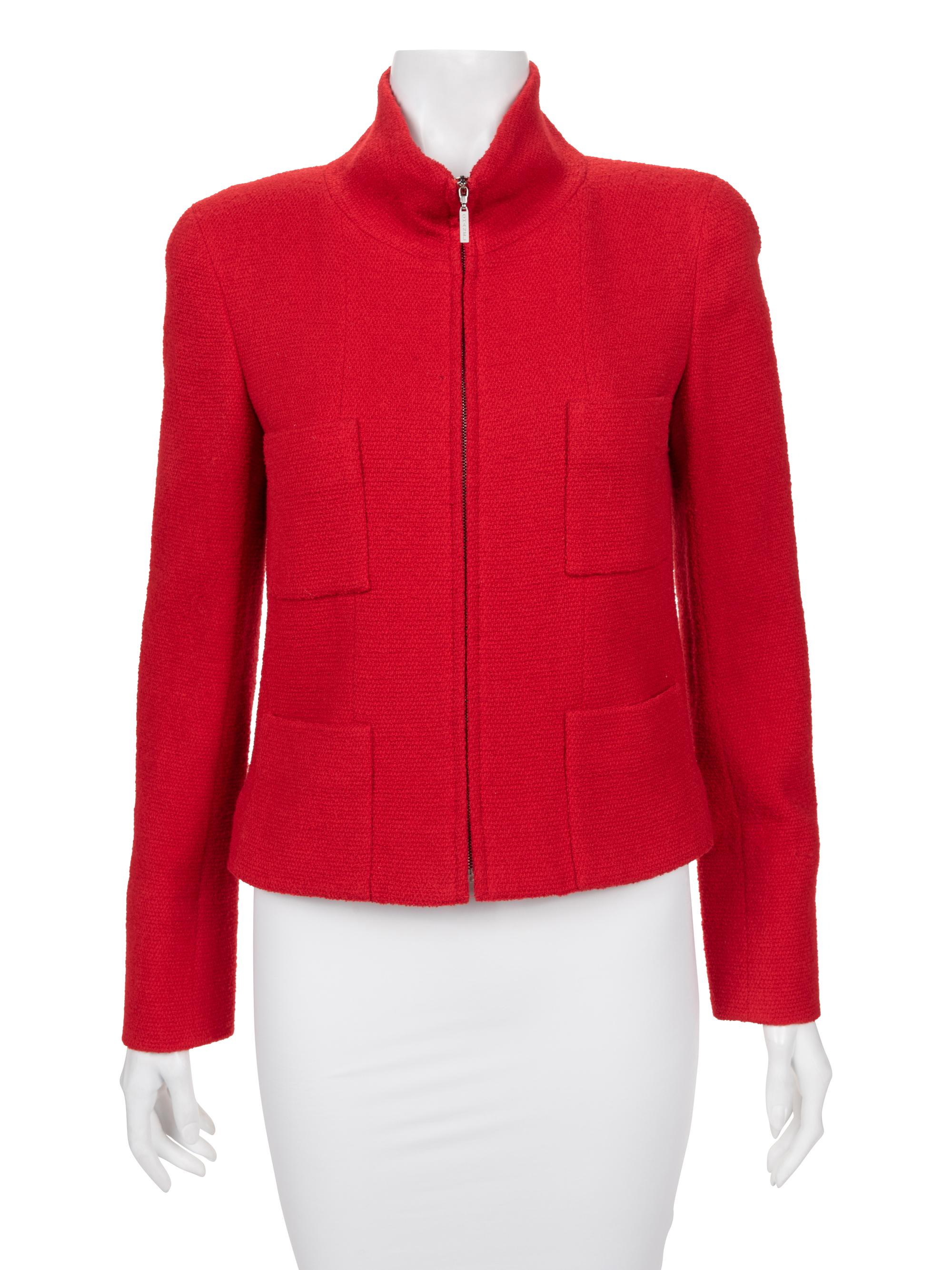 Chanel Wool Zip-Front Jacket, Fall 2000