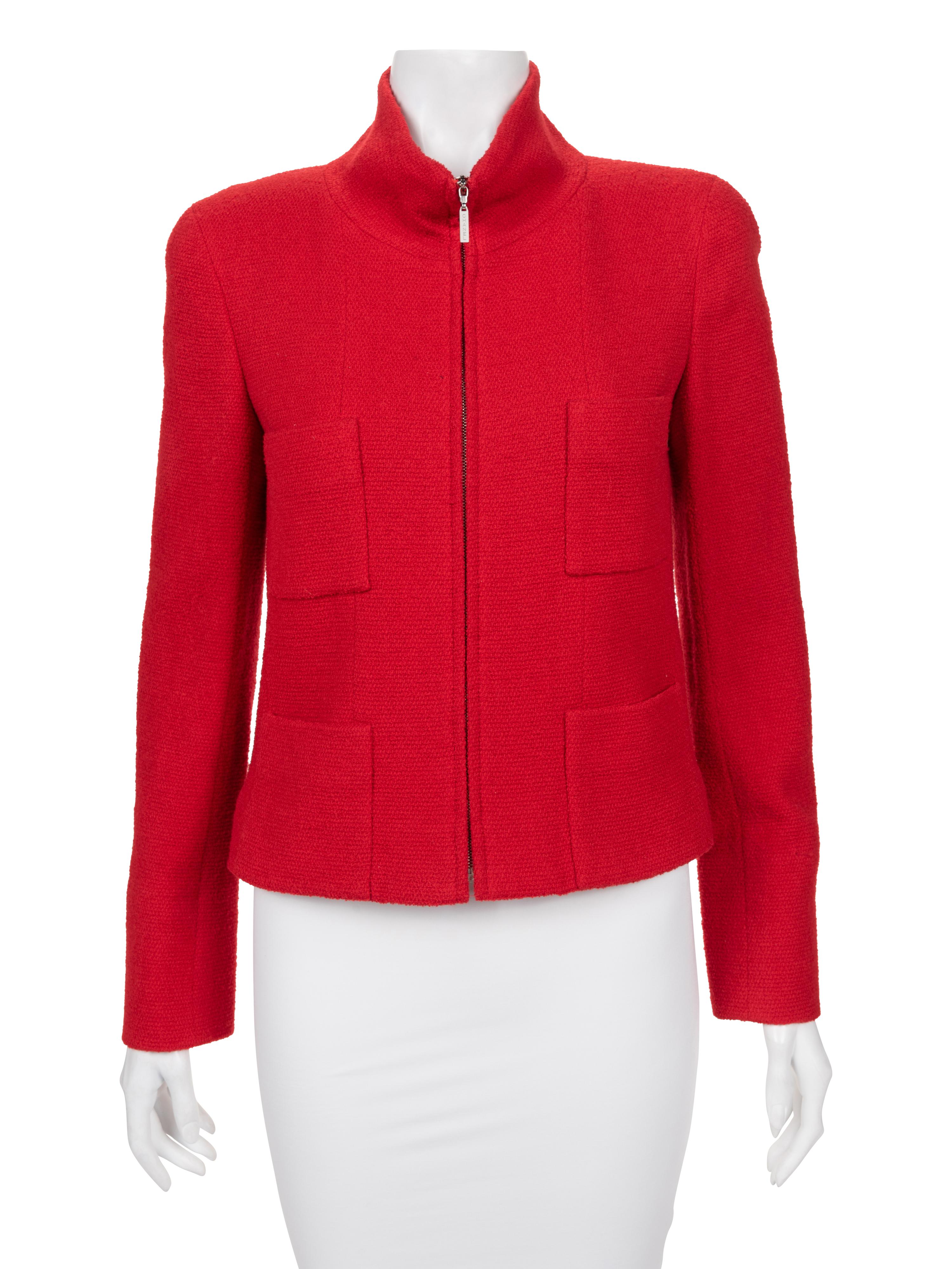 Chanel Wool Zip-Front Jacket, Fall 2000