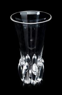A Steuben Buttressed Vase Height 9 1/2 inches.
