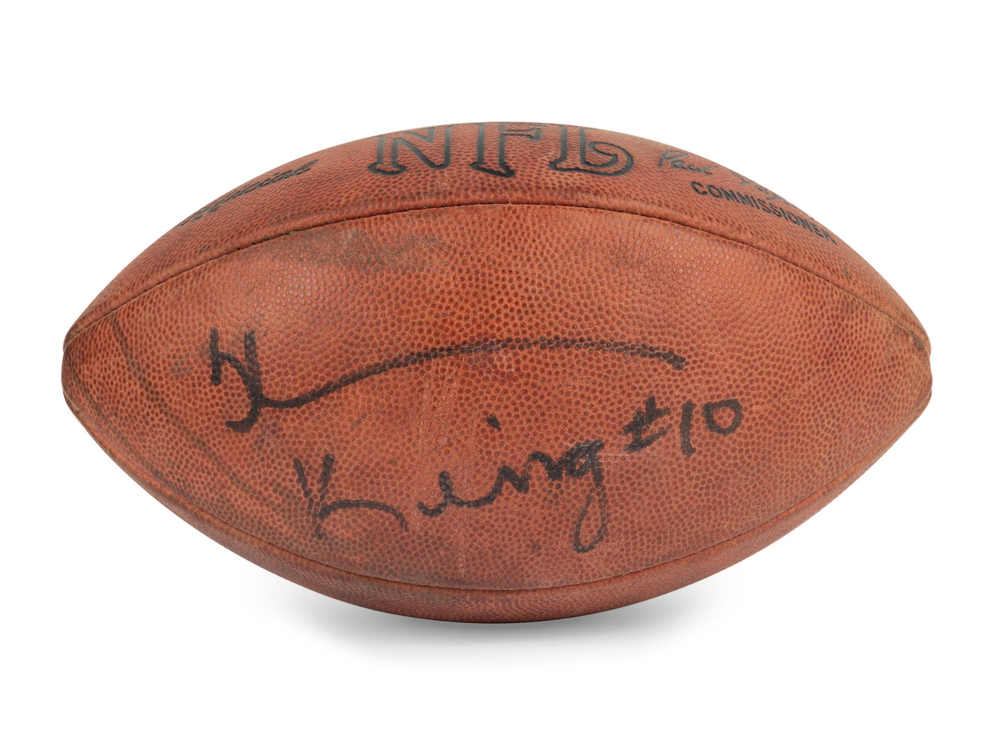 A Large Group of Signed Autograph Football Items Including Hall of Famers and Notables
