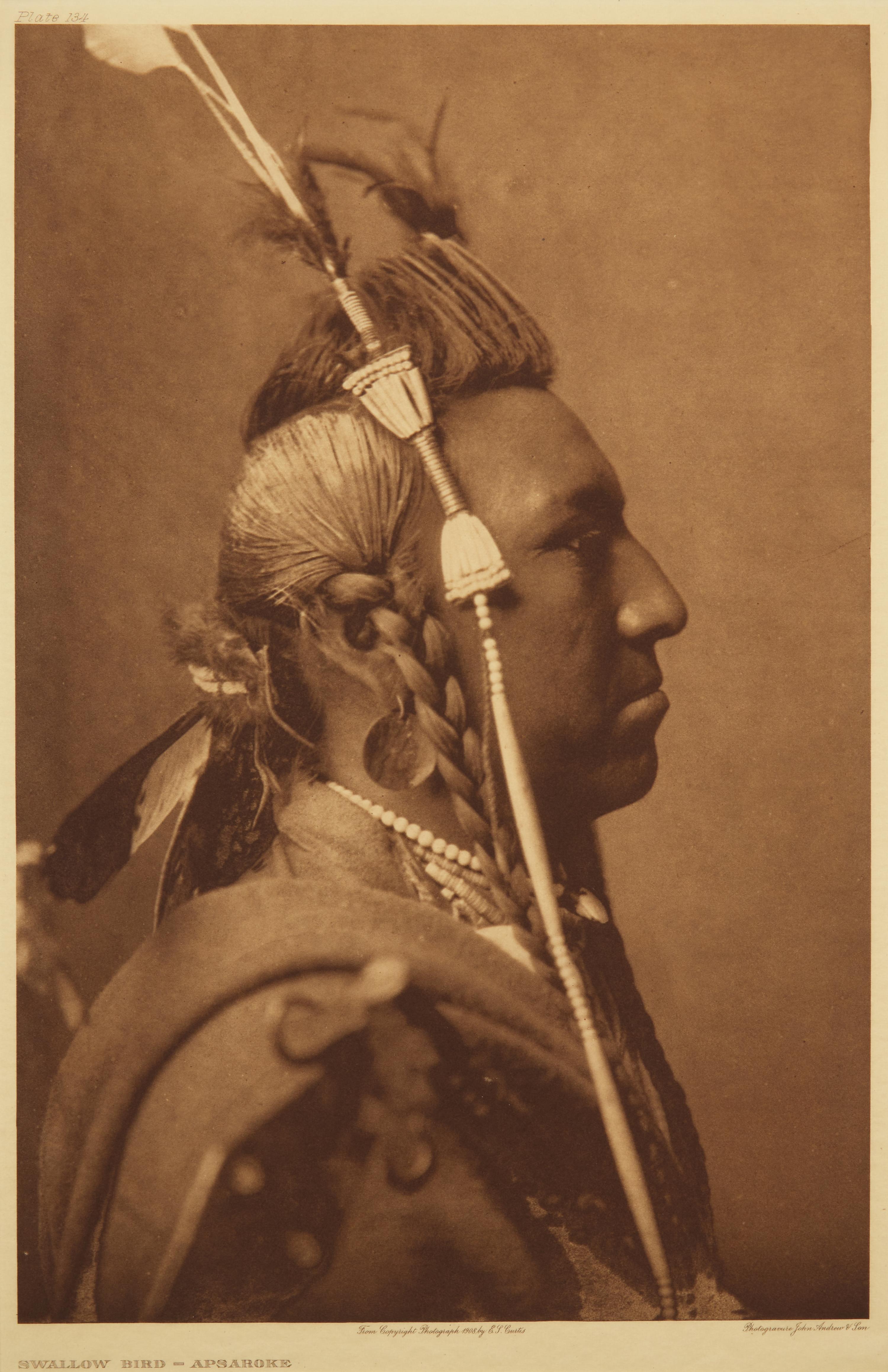 Edward Curtis (American, 1868-1952) — Swallow Bird - Apsaroke , 1908