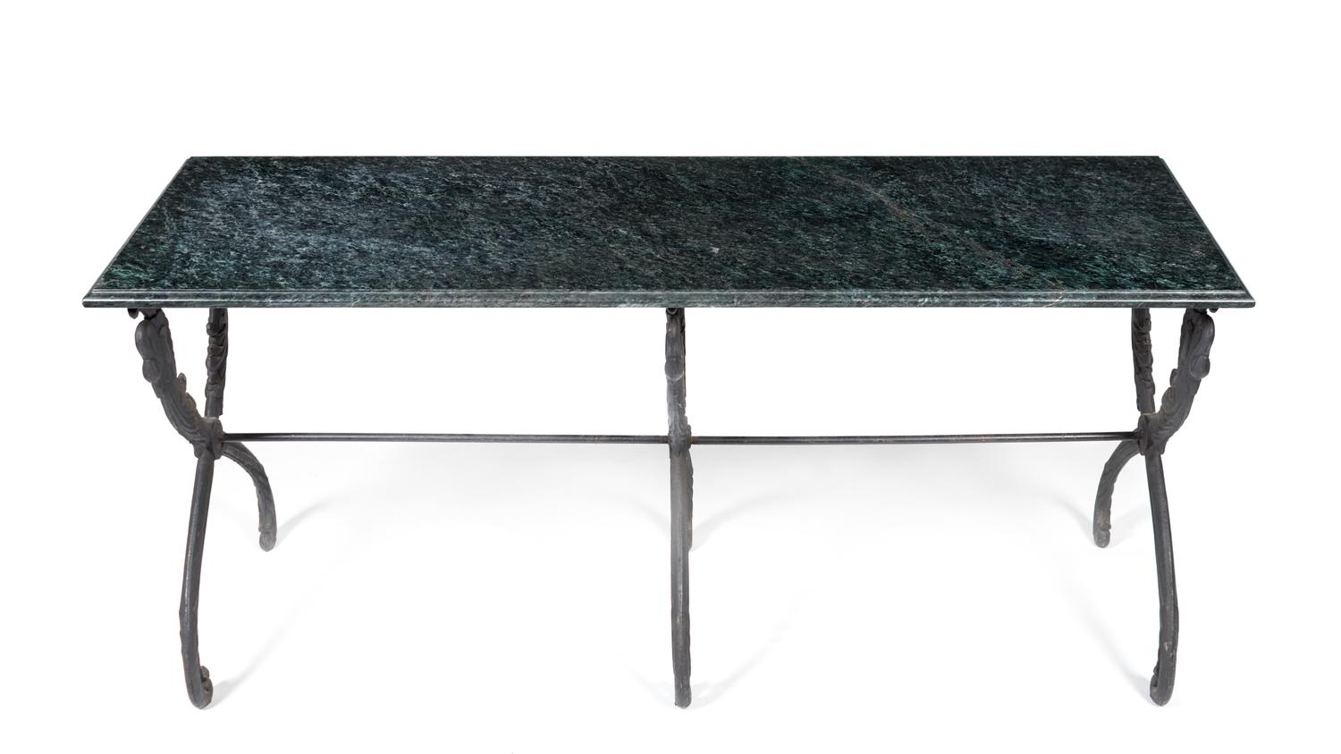 An Empire Style Cast-Iron Console with Marble Top