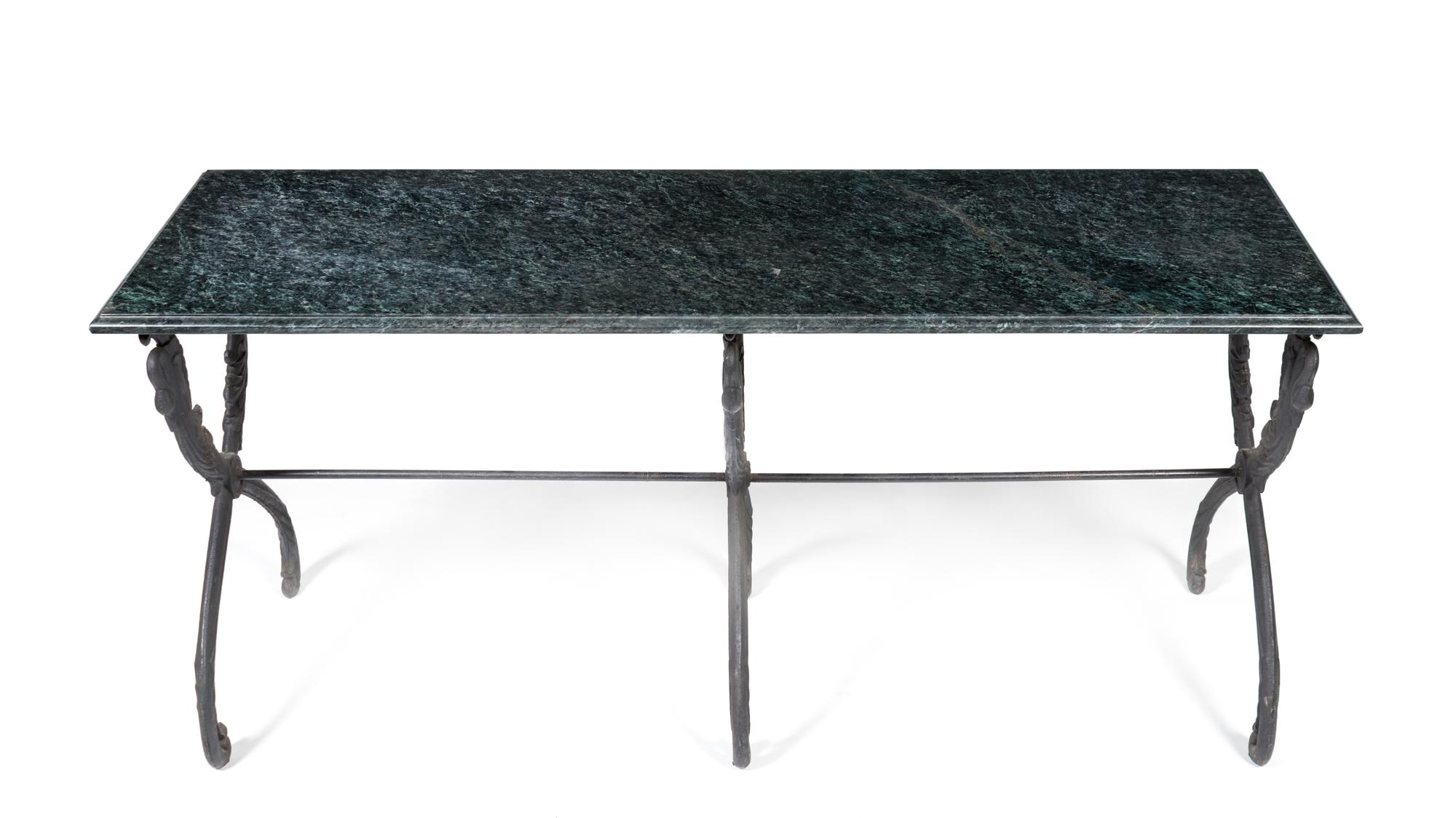 An Empire Style Cast-Iron Console with Marble Top