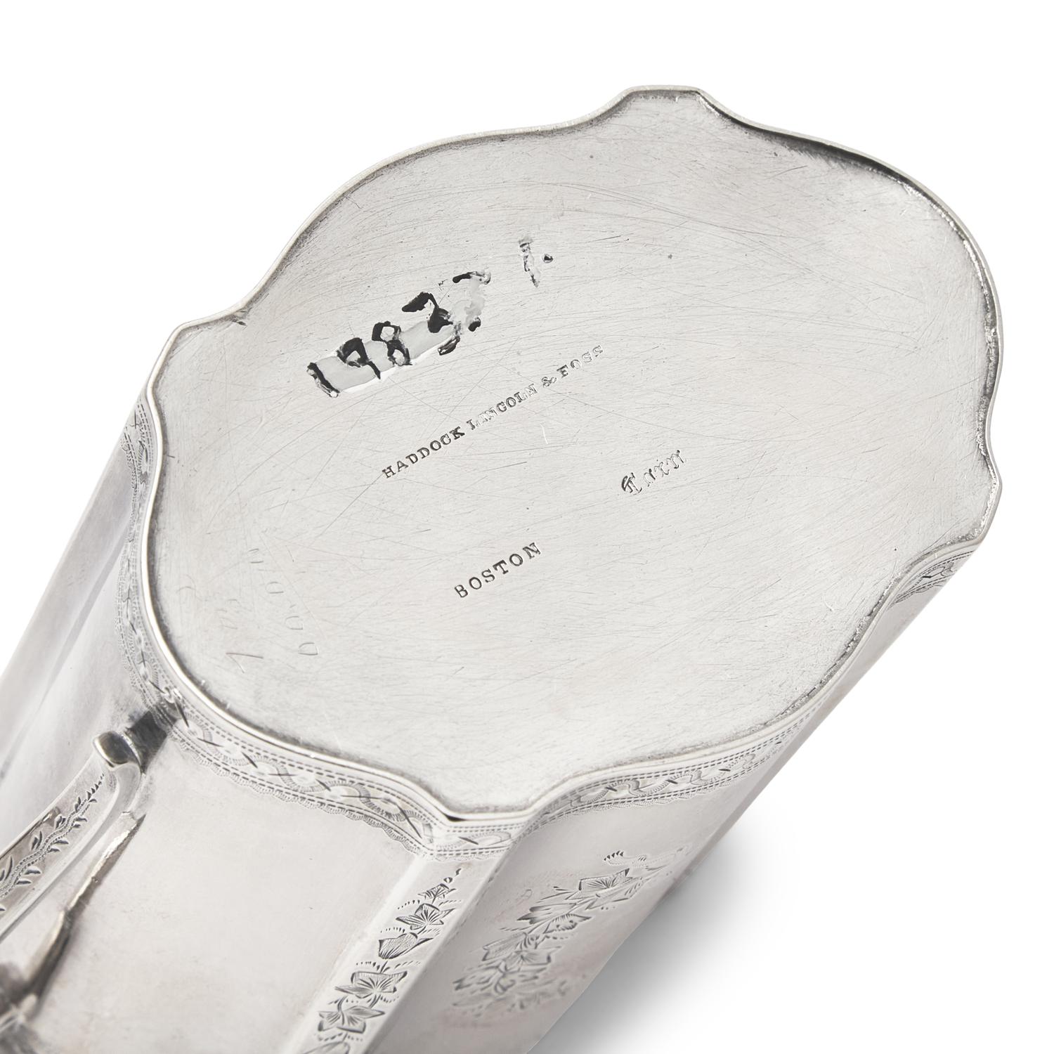 A Three-Piece Coin Silver Tea Service