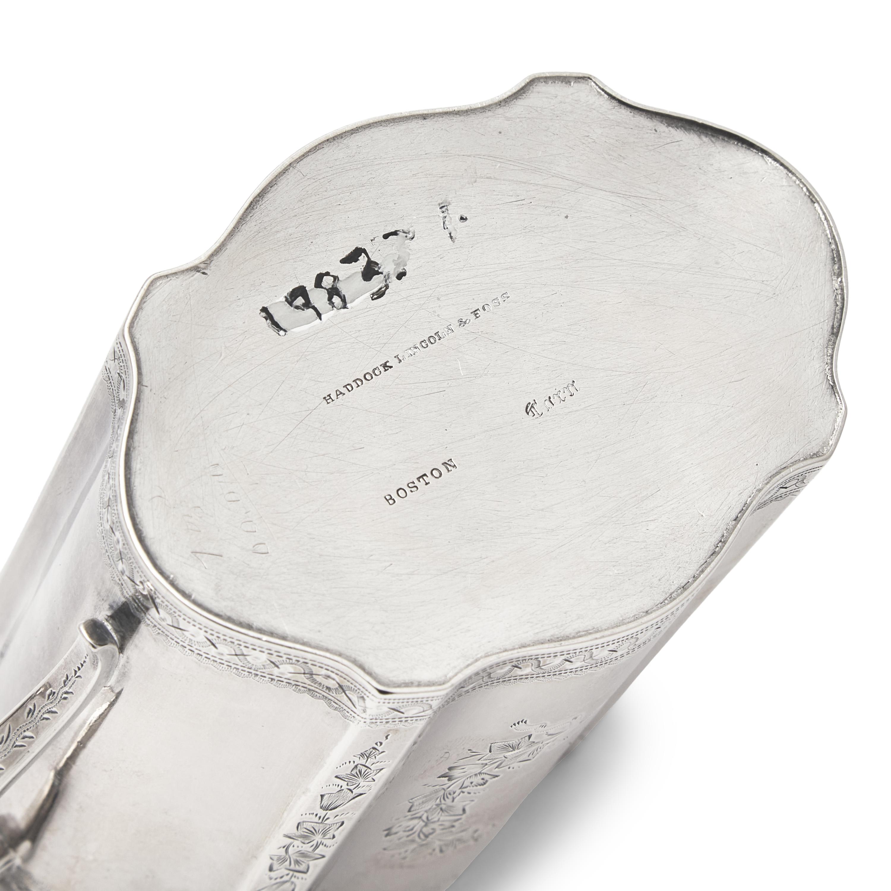 A Three-Piece Coin Silver Tea Service