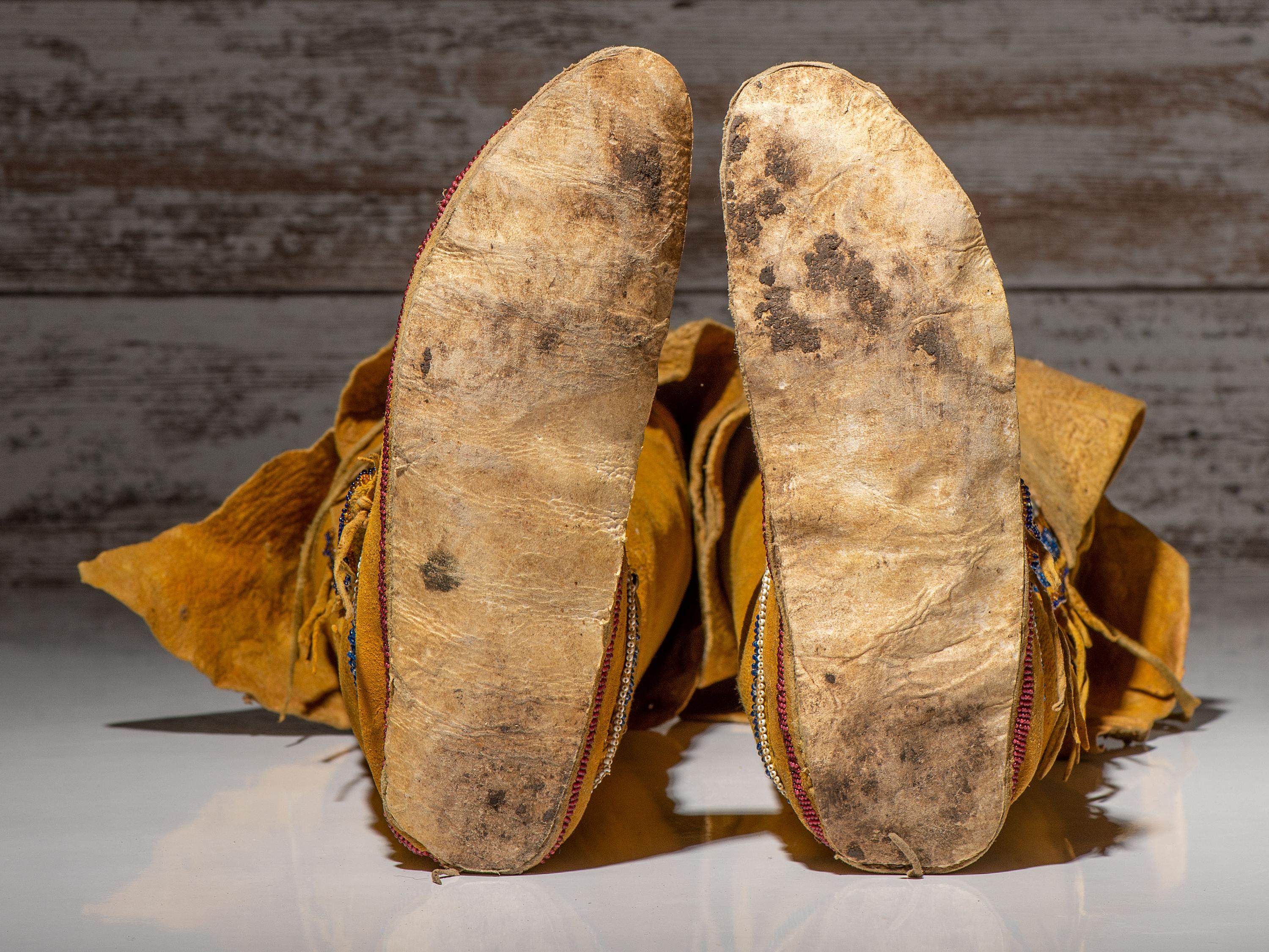 Comanche Beaded Hide Boot Mocassins