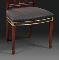 A Set of Eight Federal Carved Mahogany Dining Chairs